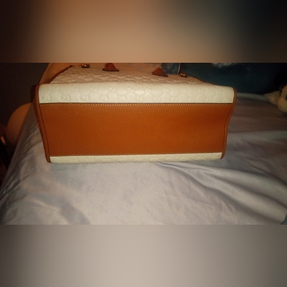 New Gucci FLORENCE Cream and Brown Tote Bag LEATHER - Picture 7 of 15